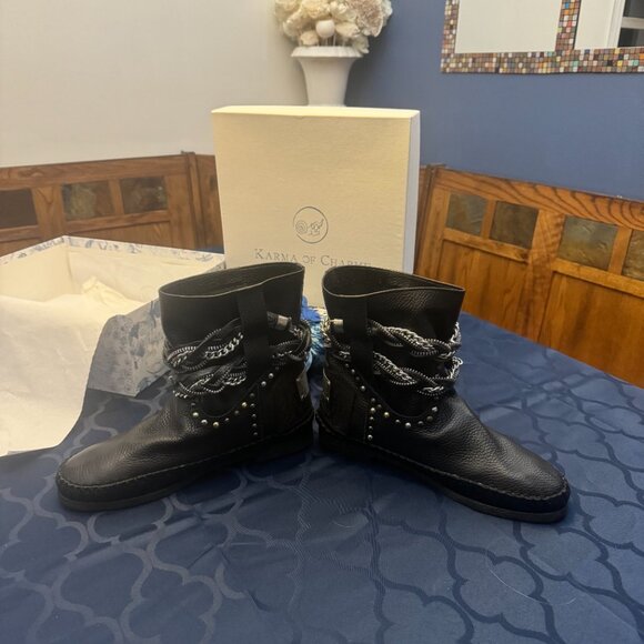 Karma of Charme Italian leather boho boots ~ 40 - Picture 8 of 13